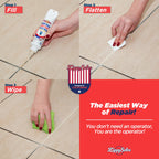ZippySolve Tile Grout, Repair Kit, Restore & Renew Tile Joints Line, Fast Drying Tile Grout Paint Squeeze Tube for Bathroom Shower Kitchen Floor, Waterproof (8.8 oz, Beige)