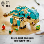 LEGO Jurassic World Baby Bumpy: Ankylosaurus Dinosaur Toy for Camp Cretaceous Fans and Kids Aged 7 Plus, Fun Build-a-Dinosaur Jurassic Park Toy for Boys and Girls, Animal Toy Playset, 76962