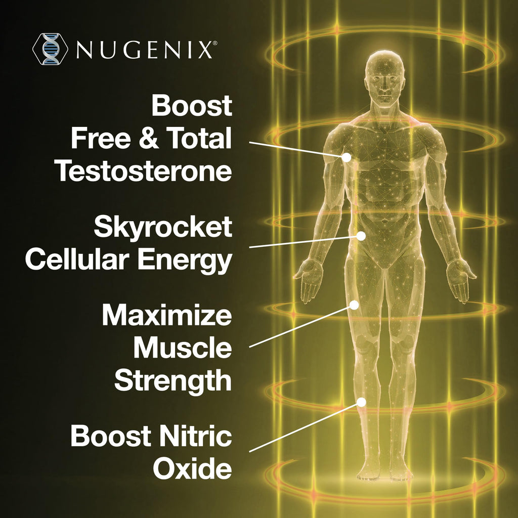 Nugenix Total-T2 Testosterone Booster & Nitric Oxide Booster for Men, 90ct