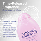 Shower to Shower Original Fresh Body Powder with Chamomile for Men & Women, Talc Free, Sweat Absorbing, Prevents Chafing & Odor, 8 OZ (3 Pack)
