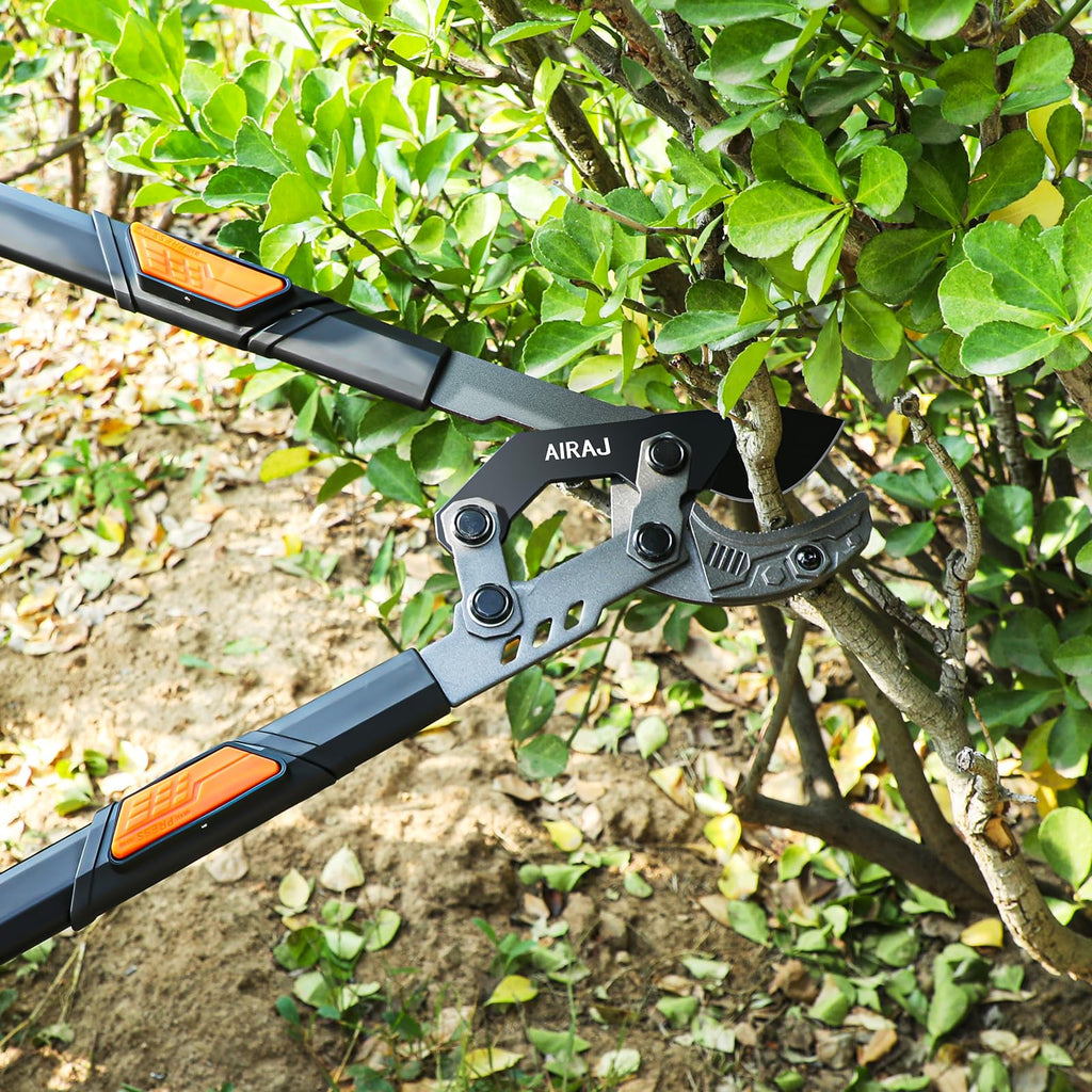 AIRAJ 27-37'' Extendable Anvil Loppers,Tree Trimmer Heavy Duty with Compound Action,Branch Cutter with 2” Cutting Capacity,Chops Thick Branches Ease,Garden Lopper for Gardening Pruning Shears