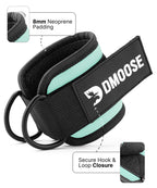 DMoose Ankle Strap for Cable Machine - One Size Fit with Premium Padding, Workout Kickback Ankle Cuffs, Ankle Bands for Working Out, Booty Workouts, Leg Extension, Hip Abductors & Lower Body Exercises