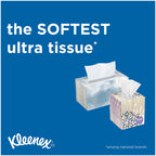 Kleenex Ultra Soft Facial Tissues, Flat Box, 120 Tissues per Flat Box, 3 Packs