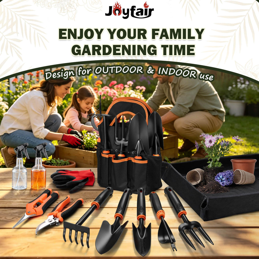Joyfair Gardening Tools, 12 Pcs Garden Tool Set for Planting & Weeding