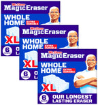 Mr. Clean Magic Eraser Sponge, All Purpose Cleaner, Long Lasting Cleaning Scrubber,Wall,Sneaker,Oven, Kitchen, Bathroom Cleaner, Shower Cleaning Supplies, Whole Home Extra Durable XL, 6ct (Pack of 3)