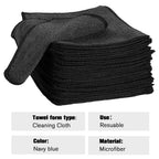 Tanlade Microfiber Cleaning Cloth 6"x6" Cleaning Rags Reasonable Kitchen Towels Microfiber Towels Cars Wash Dry Erase Cloth (Black,30 Pcs)