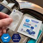 MED PRIDE Sterile Alcohol Prep Pads, Antiseptic, 70% Isopropyl, Individually Wrapped, Medical Grade 2 Ply Wipes (200 Count (Pack of 1) White)