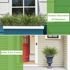 Yoratee Artificial Outdoor Plants 12 PCS Christmas Fake Cedar Pine Stems UV Resistant Faux Greenery Branches for Window Boxes Planters Garden Porch Home Decor