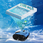 (2025 Upgrade) Pool Vacuum for Inground Pools, Robotic Pool Cleaner, Cordless Wall Climbing Pool Cleaner, Cleans Pool Floors, Walls & Waterline, Cleaning Up to 2100 Sq.ft, 180 Min