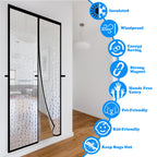 RELIANCER Magnetic Thermal Insulated Door Curtain,Waterproof EVA Door Cover,Fit Doors Size Up to 38"x82",Temperature Protection Insulated Doorway Curtain Partition,Patio Self-Closing Doors Net Screen