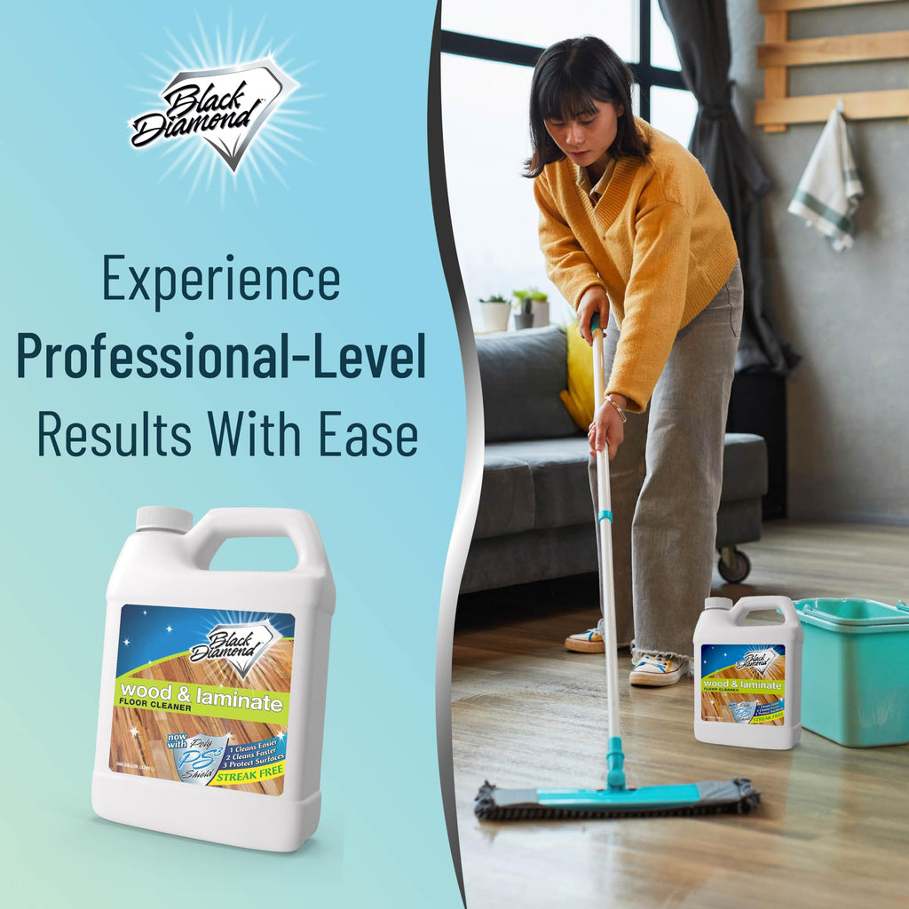 Black Diamond Stoneworks Wood, Laminate, Hardwood & Luxury Vinyl Floor Cleaner – Multi-Purpose Mopping Solution for a Streak-Free Clean (128 Fl Oz) refill.