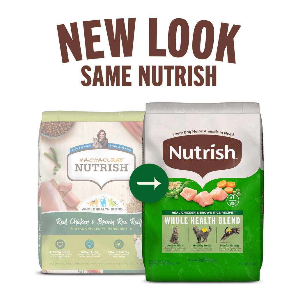 Nutrish Dry Cat Food, Chicken & Brown Rice Recipe, 14 lb. Bag (Rachael Ray)