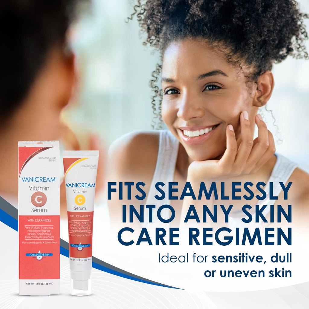 Vanicream Vitamin C Serum, 1.2 Fl Oz, Formulated without Common Irritants for Sensitive Skin, Milky and Lightweight Brightening Serum, Hydrates & Boosts Glow, Dermatologist-Tested