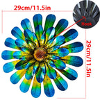 2 Pack Metal Flower Wall Decor, Hand-Painted Farmhouse Hanging Wall Art