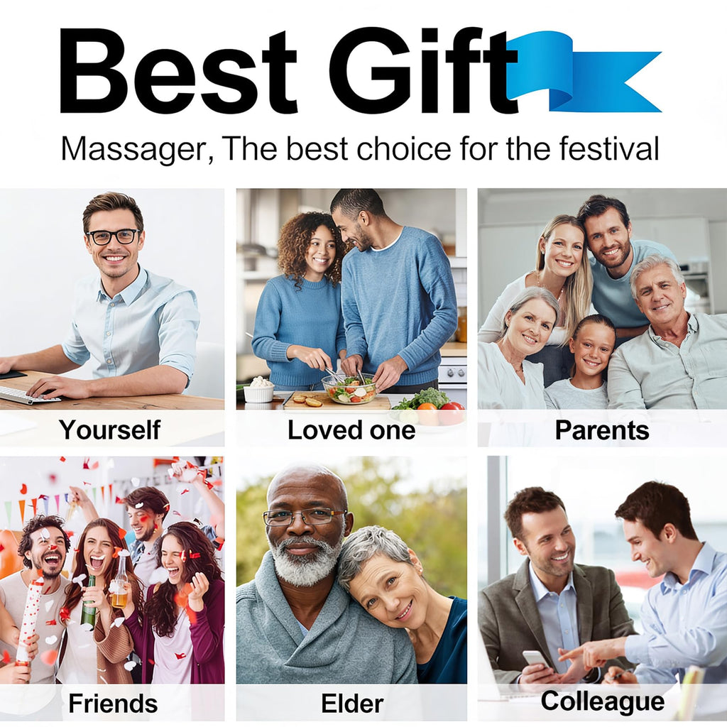 Mo Cuishle Women Men Gifts, Shiatsu Back Shoulder & Neck Massager with Heat