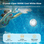 SURAIELEC 6 Inch Small LED Spa Light for Inground Pool, 120V AC 10W Underwater Pool Light, Cool White 6000K, Fits Pentair and Hayward Wet Niches, IP68 Waterproof, 50 FT Cord