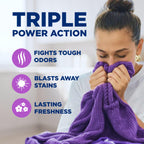 ARM & HAMMER Plus OxiClean with Odor Blasters Liquid Laundry Detergent, Laundry Odor Remover, Attacks Stains, Fresh Burst Scent, 154 Loads, 200.2 Fl Oz