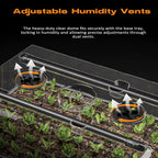 Patigrow 60-Cell Self-Watering Seed Starter Tray with Grow Light, Seed Starter Kit with 4.07” Humidity Dome, Indoor Seedling Starter Tray, Seed Starting Trays for Plant Germination, Seeds Growing