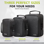 OZCHIN Smell Proof Bag with Combination Lock Tobacco Pipe Pouch Bag File Organizer Case Container Medicine Lock Box Odorless Storage Bag Great Gift for Friend (Black, L)