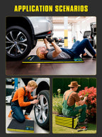 TEOOTD 1.2" Extra Thick Foldable Mechanic Mat, Kneeling Pad with Magnetlc Tool Compartment, Waterproof Comfortable EVA Mat with Handle & Storage Belt for Workshop Repairing,Gardening 47.3x17.3x1.2