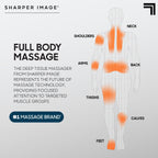 Sharper Image Deep Tissue Percussion Massage Gun, Powerboost Rechargeable Handheld Massager, 6 Adjustable Speeds, 5 Attachment Heads & Carrying Case, Full Body Muscle Pain Relief, Black