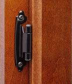 Decobasics 1/2" Overlay Matte Black Cabinet Hinges 50 Pack (25 Pair) Self Closing Bath & Kitchen Cabinet Hinges Black Flush Mount w/Door Bumpers & Upgraded Screws