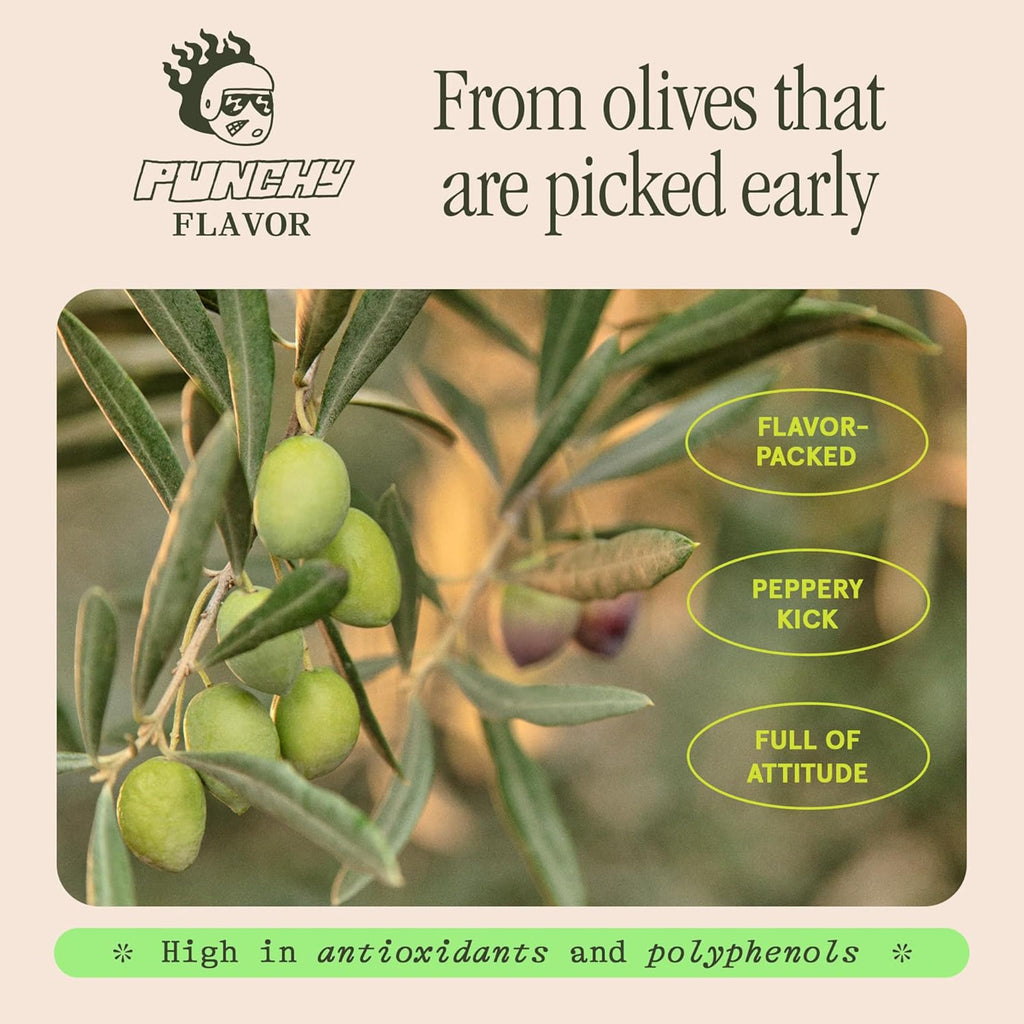 Graza Drizzle Extra Virgin Olive Oil, Finishing Oil - High Polyphenol Early Harvest EVOO Finishing Oil in a Squeeze Bottle - Single Origin Olive Oils from Spain - 16.9 Fl Oz (500ml)
