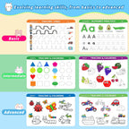 Preschool Learning Activities Educational Workbook: Preschool Handwriting Tracing Books | Autism Learning Materials | Alphabet Learning Toys | Pre k Workbooks | Montessori Busy Book for Kids Ages 3-5