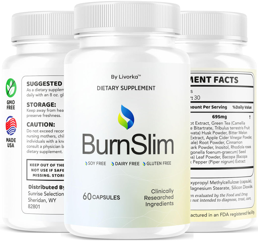Burn Slim Capsules - Official BurnSlim Weight Pills Advanced Premium Formula Support, All Natural Burn Slim Vitamin Supplement for Overall Health & Wellness Reviews, 60 Capsules for 1 Month