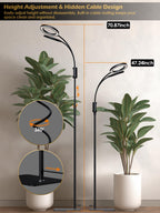 48W Smart Grow Lights for Indoor Plants, Full Spectrum LED Plant Light