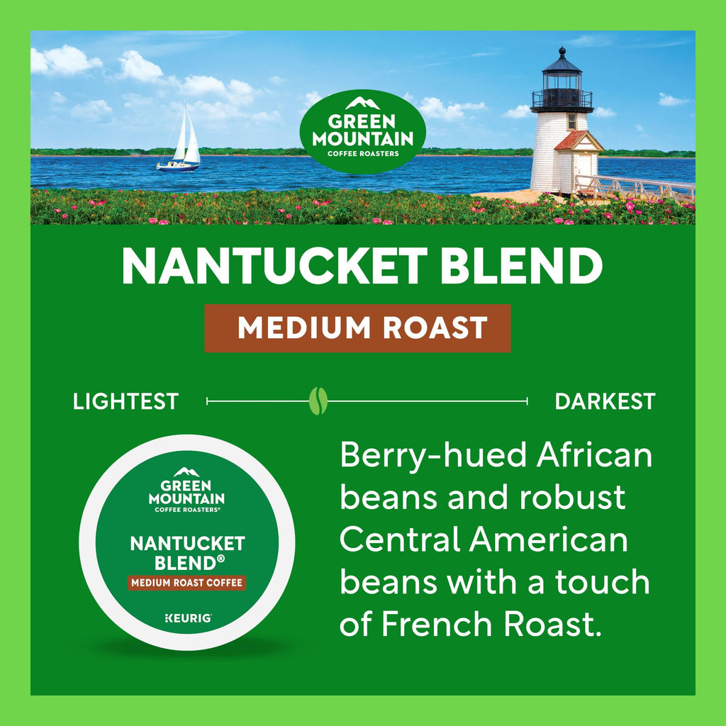 Green Mountain Nantucket Blend Coffee, K-Cup Pods, 32 Count