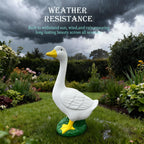 20″ Large Porch Goose Statue - Cute Resin Sculpture, Outdoor Garden Décor
