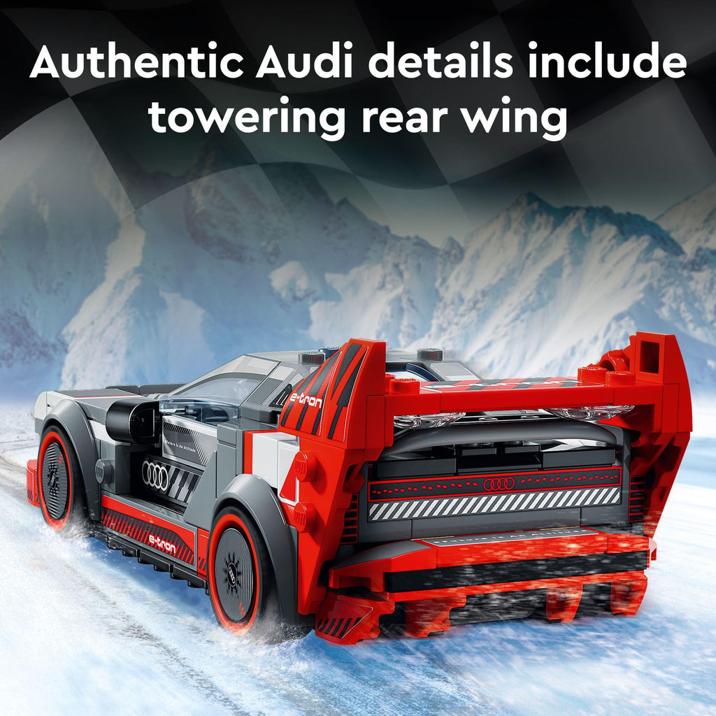 LEGO Speed Champions Audi S1 e-tron Quattro Race Car Toys - Building Toys for Kids, Boys & Girls, Ages 9+ - Design Details & 1 Minifigure - Car Model Kit Birthday Gift - 76921