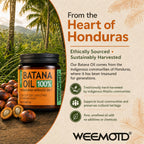 100% Raw Batana Oil for Hair from Honduras, 4.06 Fl Oz, Bright Coffee