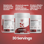 Layer Origin Simple Reds - Organic Red Polyphenols Whole Fruit Powder | Only Real Red Whole Fruits & Zero-fillers | 30 Servings