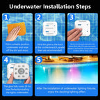 HL Pool Lights,Rechargeable Submersible LED Lights with Remote,Waterproof Magnetic Floating Light,Underwater Battery Spotlight for Above Ground/Inground Swimming Pools,Hot Tubs,Fountains-4 Pack