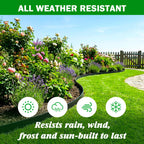 Tegarbed No Dig Landscape Edging 2 Inch x 100 FT, Heavy Duty Flexible Plastic Garden Border with 150 Spiral Spikes, Lawn Edging for Flower Beds, Walkways, Tree Rings, Mulch Beds and Landscaping, Black