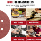 100 PCS 6 Inch Sanding Discs 400 Grit, 6 Hole Hook and Loop Sandpaper, Round Orbital Sand Paper Discs for Sander