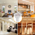 GEPLAD 12-Pack GU10 LED Bulbs 6W, Dimmable, 3000K Soft White 582LM, Replacement 50W Halogen Light Bulb for Spotlight Track&Recessed Lighting,No Flickers