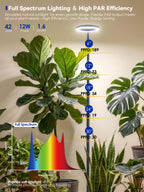 GLOWRIUM Smart Grow Light for Indoor Plants, Full Spectrum LED Plant Light