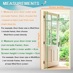 ENBZSVU Magnetic Screen Door Mesh, Fit Door 36 x 78 inch, Black Actual Net Screen Size Include Edges 38" x 80" for Patio, Sliding Door, Keeps Bugs Out, Fresh Air Flow, Self Closing