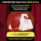 Catchmaster Clothing Moth Traps with Premium Extra Strength Odorless Pheromone Technology – XL Hardwood Design, Extra-Strength Glue – Traps & Targets Casemaking and Webbing Moths - 6-Pack
