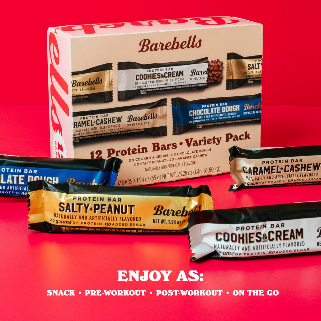 Barebells Classics Protein Bars Variety Pack, 12 Bars, 20g Protein