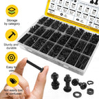 Fgruh 2300PCS M3 Screws with Nuts Assortment Kit, M3x4/6/8/12/16/20/25/30/35 mm Hex Socket Button & Cap Head Bolts Nut and Washers Set, 12.9 & 10.9 Grade Black Zinc Plated for DIY, 3D Printer
