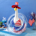 BOARDFEB 4-Piece Patriotic Porch Goose Outfit Set, Summer Goose Independence Day Clothes Sculpture Clothes for 23 Inches Porch Goose Garden Lawn Decoration