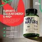 YOUBYNATURE Nicotinamide Riboside NR 1000mg Supplement with Vitamin B3 | Vegan Veggie Capsules | 60 Capsules | 30 Servings | Daily Supplement for Adults