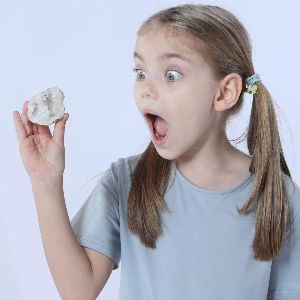 Dan&Darci Break Your Own Geodes - Hollow White Moroccan 1" - 2.5" Large, Medium, Small Geode for Kids - Science Kits for Kid Ages 8-12, 8-10, 12-14 Age - Discovery Toys Gifts