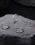 4PCS 18G Nose Rings Hoops, Surgical Steel Earrings Tragus Septum Piercing