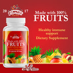 Fruits and Vegetables Supplement - 180 Fruit and 180 Veggie Capsules - Nature Vitamins, Balance of Fruits and Veggies Supports Energy Balance, Soy Free, Vegan Capsules - 360 Count (Pack of 4)