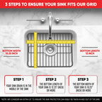 Better Houseware Sink Protectors for Kitchen Sink, Protective Metal Grid, 12x10.25x1 inches, Black Kitchen Sink Mat to Shield Sink Base from Scratches, Rust-Resistant Coating, S